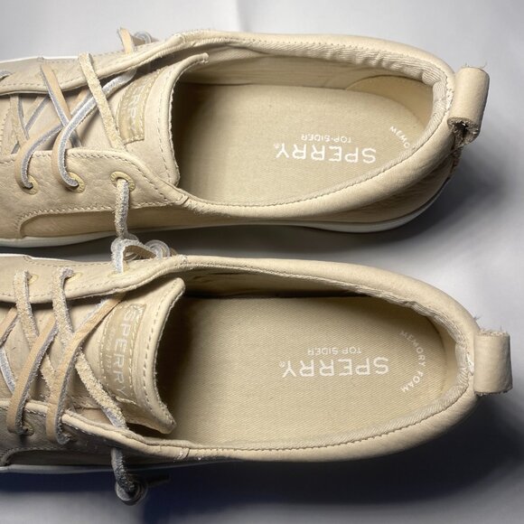 Sperry Crest Vibe Womens 7.5 Cream Multi Stripe Platform Sneaker Boat Shoe EC - Picture 5 of 8